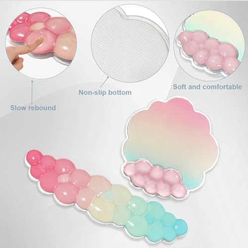 Pastel Cloud Wrist Rest and Gel Mouse Pad Support - Image 5