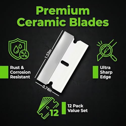 Ceramic single edge razor blades 6 Pack, Razor Blades Refiils - Image 2