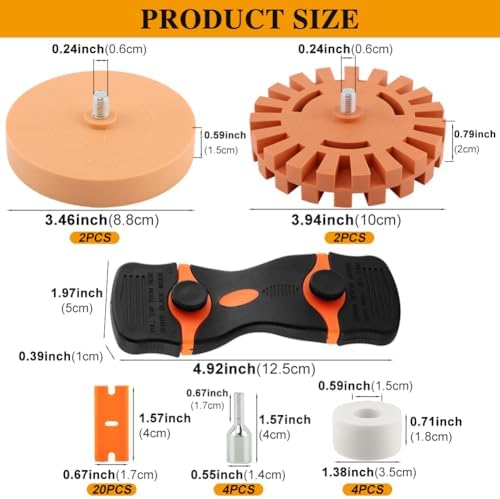 Decal Remover Eraser Wheel Tool Kit - Image 2