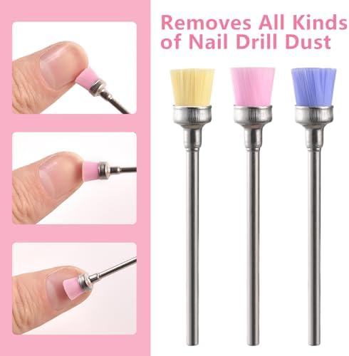 KADS Nail Drill Bit Cleaning Brush ABS Plastic Material Dust Nail Brush Suitable - Image 5