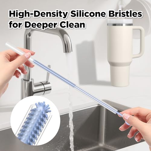 Silicone Straw Cleaner Brush, Fits 6mm & 9mm Straws - Image 3