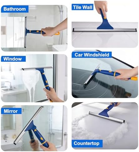 ITTAR 12 inch Rotatable Shower Squeegee - Image 6