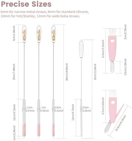 15 Inch Extra Long Straw Cleaner Brush Set - Image 2