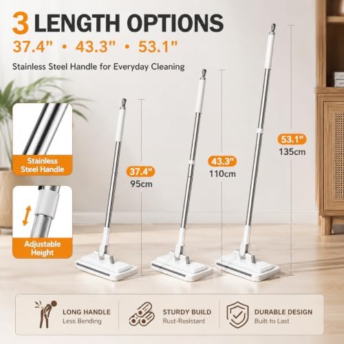 Hands Free Towel Mop, Self-Locking Flat Mop - Image 5
