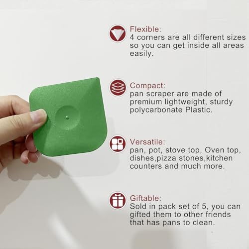 Herda Pan Scraper Pot Scraper Plastic Kitchen Scraper Tool, Food Scraper - Image 5