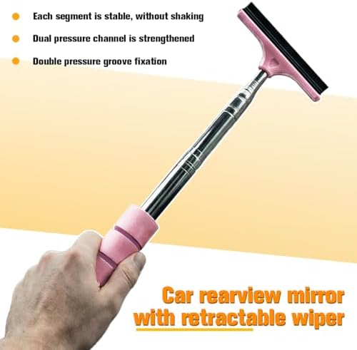 2PCS Car Side Mirror Squeegee, Retractable Vehicle Rear View Mirror Cleaning - Image 6