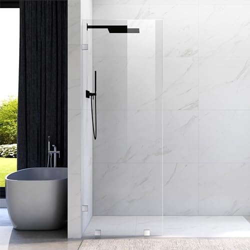 39" W x 80" H Frameless Fixed Shower Glass Panel by UNIKOOSHOWERDOOR