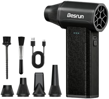 Compressed Air Duster, 000 RPM Brushless Motor, 3-Speed Rechargeable Electric by Unknown