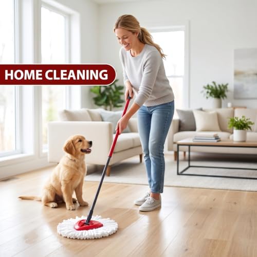 6 Heads + 1 Base Spin Mop Replacement Head - Image 5