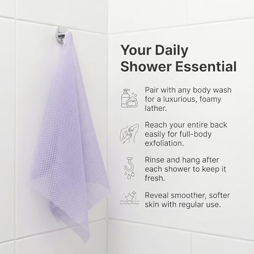 UJFQBH Authentic African Net Sponge 3 Pack, Exfoliating Body Scrubber - Image 4