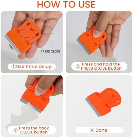 2 Pack Razor Blade Scraper Plastic Razor Blade Scraper Scraper Tool - Image 2