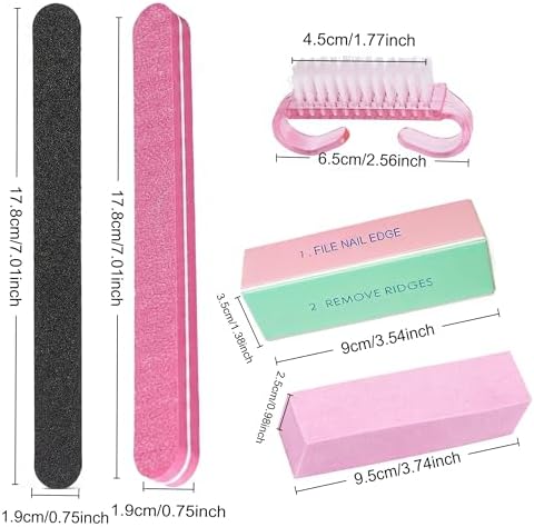 Professional Nail File and Buffer Set, Buffing Blocks, Nail Brush, Nail Shaper - Image 7