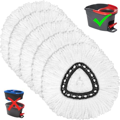 5 Pack Mop Replacement Heads Compatible by TidyMonster