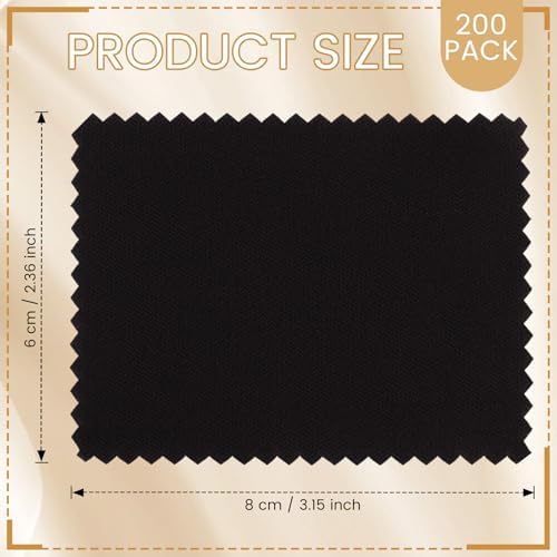 Tatuo 200 Pieces Silver Polishing Cloth Dual-Sided - Image 2