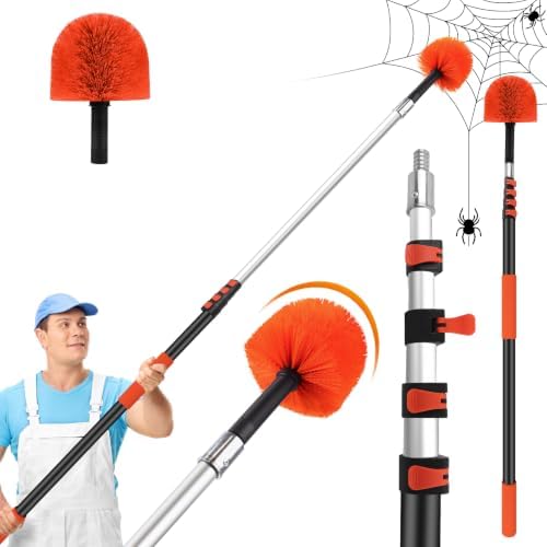 18FT Cobweb Duster with Extension Pole, Spider Web Brush with Pole by ACTREY
