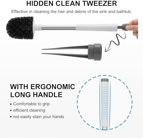 SetSail Toilet Brush and Holder, Self Closing Lid Toilet Bowl Brushes Holder - Image 3