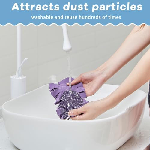 12 Pcs Reusable Duster Refills Washable Pads, Rainbow Colors - Image 5