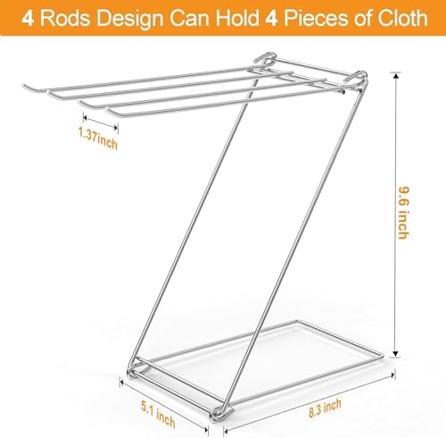 Kitchen Towel Holder, 4-Arm Kitchen Towel Rack - Image 2