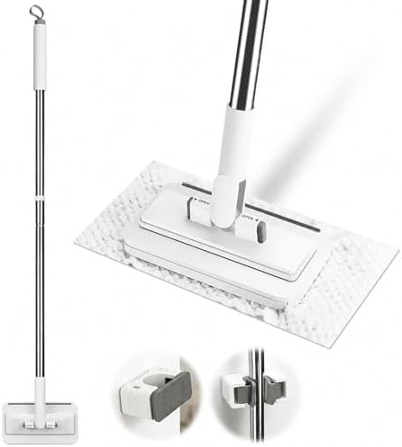 Snap Grip Mini Mop with 50 Inch Adjustable Handle, Hands Free Flat Mop by Unknown