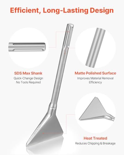 VEVOR SDS Max Scaling Chisel, 13.8" x 5.9" Chisel Bit - Image 6