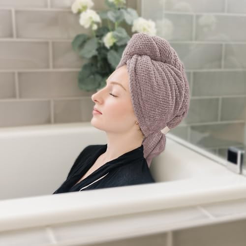 ROLSHOL 2-Pack Large Microfiber Hair Towel Wraps - Image 4