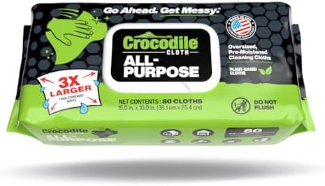 Crocodile Cloth All-Purpose Plant-Based Cleaning Wipes by CrocodileCloth