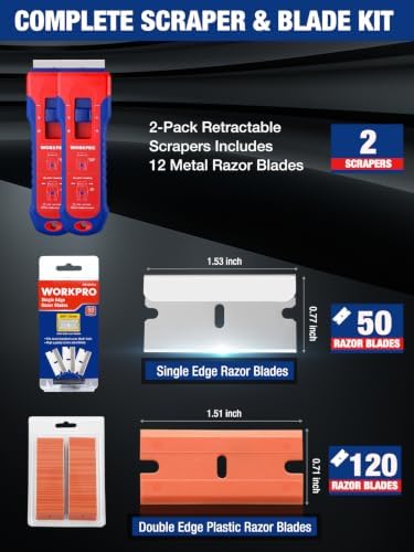 WORKPRO 2-Pack Retractable Razor Scrapers - Image 3