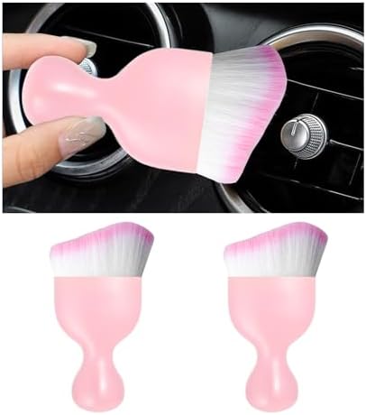 Dickno 2PCS Car Interior Dust Brush, Soft Scratch Free Auto Detailing Brushes by Dickno