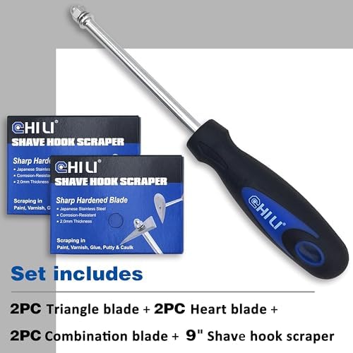 CHILI Hand Tools 3 IN 1 Stainless Steel Shave Hook Scraper Set, Wood Painting - Image 3