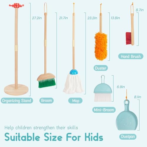 Kids Cleaning Set, Housekeeping Play Broom Set - Image 2