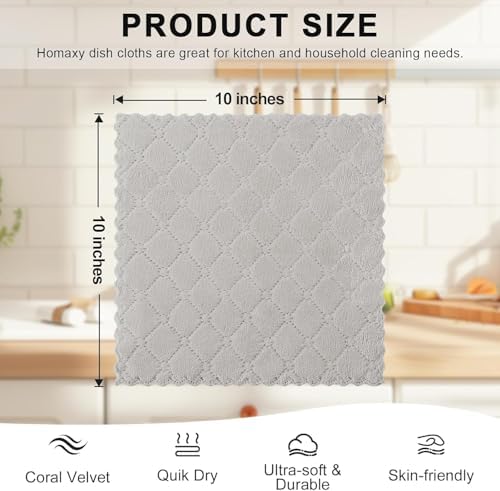 Homaxy 24 Pack Super Soft & Absorbent Dish Cloths - Image 5