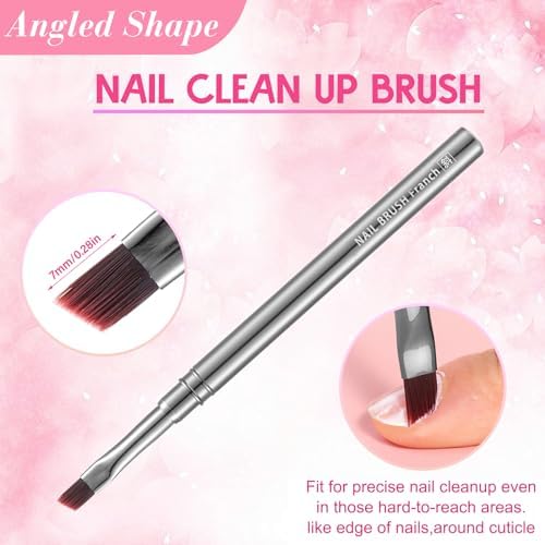 3Pcs Nail Clean Up Brushes, Nail Brushes - Image 4