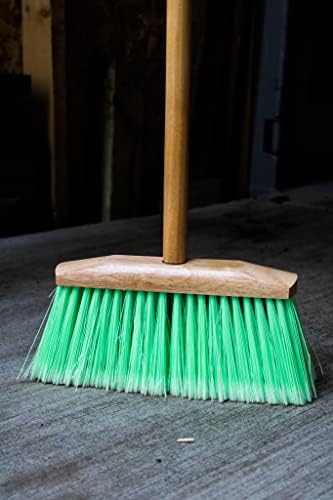 Indoor/Outdoor Wooden Broom, Soft Bristles - Image 4