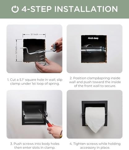 FORIOUS Recessed Toilet Paper Holder - Image 6