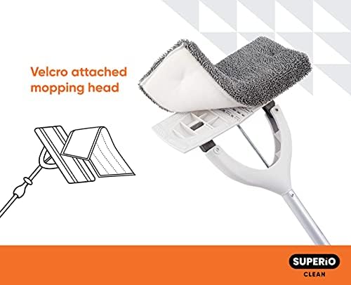 Superio Miracle Microfiber Mop for Hardwood Floors, Walls-self Wringing Flat - Image 4