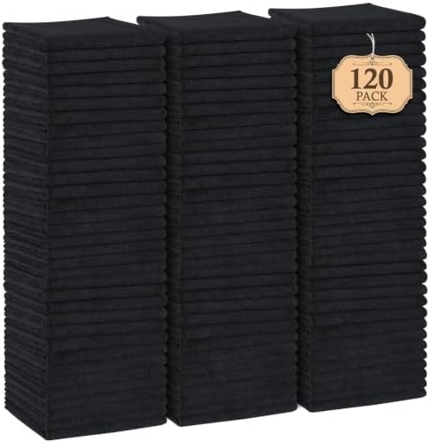 Orighty Salon Towels Bulk, 120 Pack Black Microfiber Hair Towel, 16 x 29 in by AllRightinOrighty