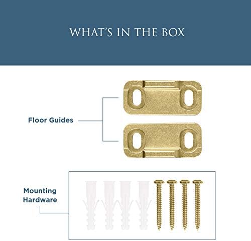 National Hardware Sliding Door Hardware Double Floor Guide, Brushed Gold - Image 4