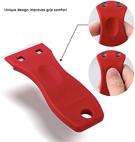 FOSHIO 2PCS Plastic Razor Blade Scraper Tool and 100PCS Plastic Blades - Image 4