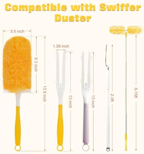 360° Heavy Duty Duster Refills for Swiffer Duster, 30 Pack & 1Handle 4X Faster - Image 7