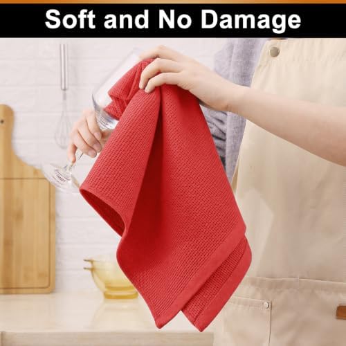 Homaxy 100% Cotton Waffle Weave Kitchen Towels, 4 Pack - Image 6