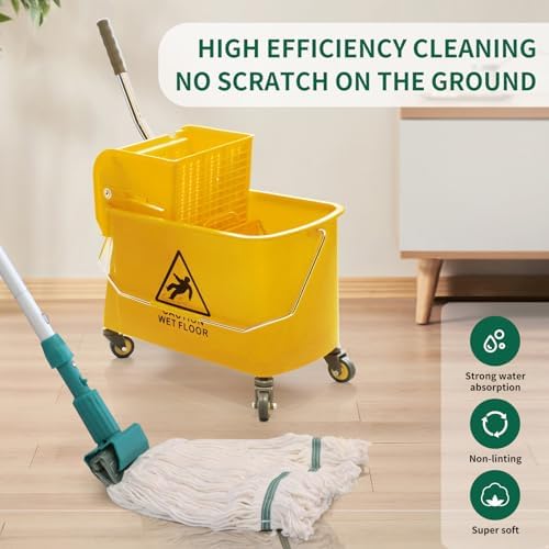 22 Quart Wheeled Mop Bucket - Image 6