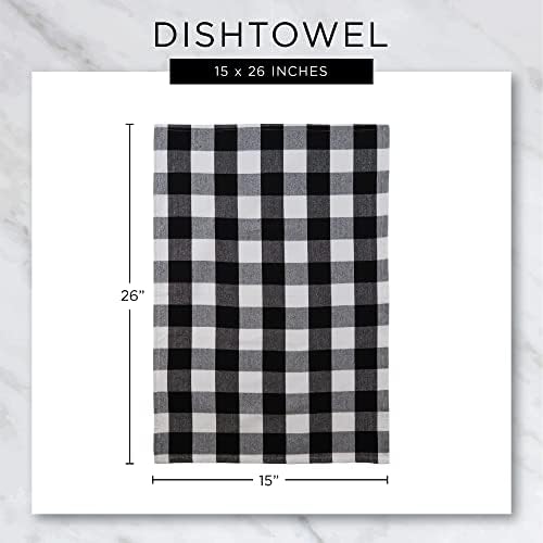 DII Basic Terry Collection Waffle Dishtowel Set, Solid Brown, 4 Piece - Image 6
