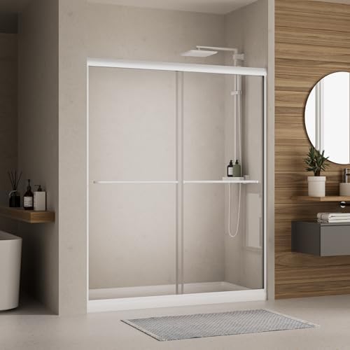 Royal Guard Double Sliding Shower Door, 44-48" W x 72" H, Matte White by RoyalGuard