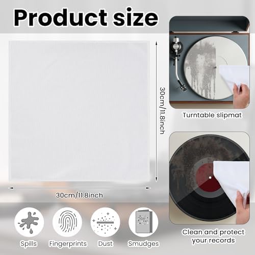 Honeydak 8 Pack Microfiber Vinyl Record Cleaning Cloths, 12 x 12Inch - Image 2