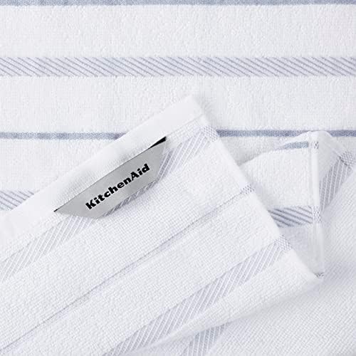 KitchenAid Albany Kitchen Towel 4-Pack Set, Lavender Cream/White - Image 4