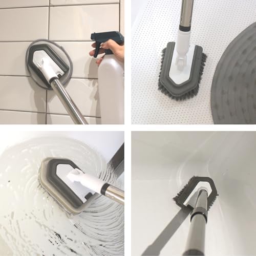 Floor Scrub Brush, 5 in 1 Tile Tub Scrubber - Image 3