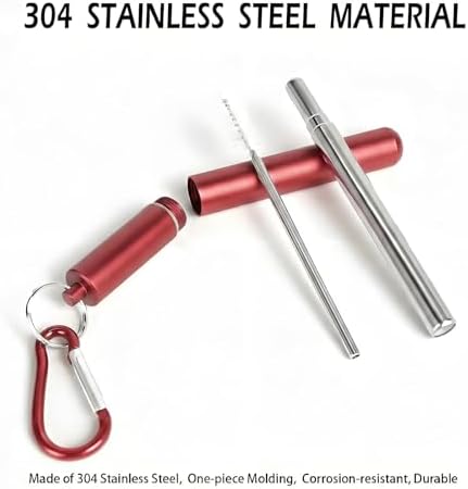 Collapsible Metal Straws, Travel Drinking Straws - Image 5