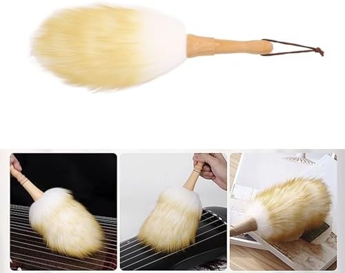 Feather Duster with Wooden Handle, Soft Lambswool - Image 2