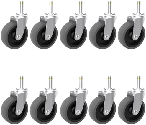 RILIDRI Replcament Casters for Brute Trash Bin Dolly Set of 10, 3-Inch Trash by RILIDRI