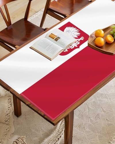 60×82 Inch Rectangle Poland Flag Polyester Tablecloth, Large 5×6.8 FT Polish - Image 3
